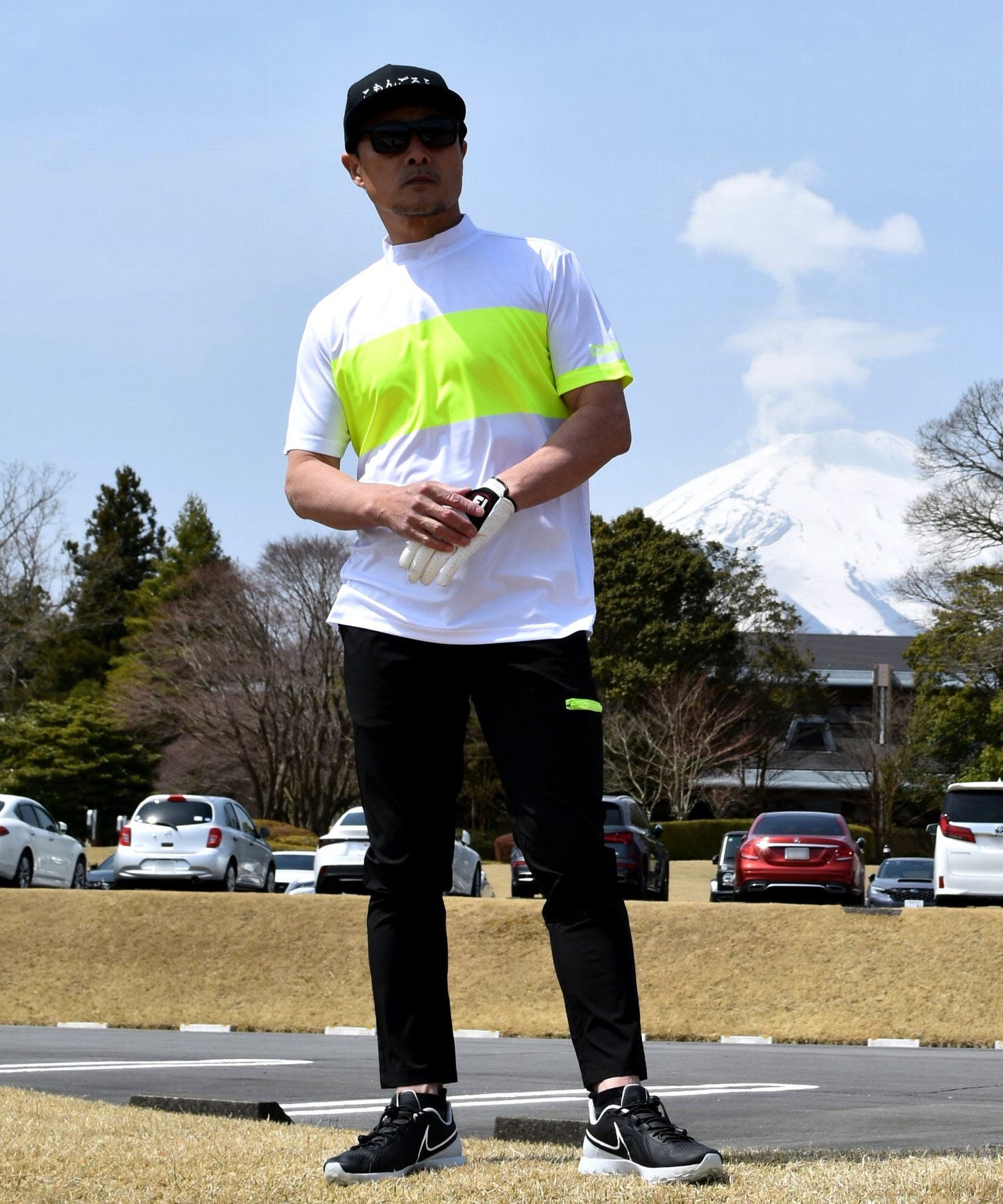 冷感素材アンクル丈カラーZIPストレッチゴルフパンツ(CG-24012A)