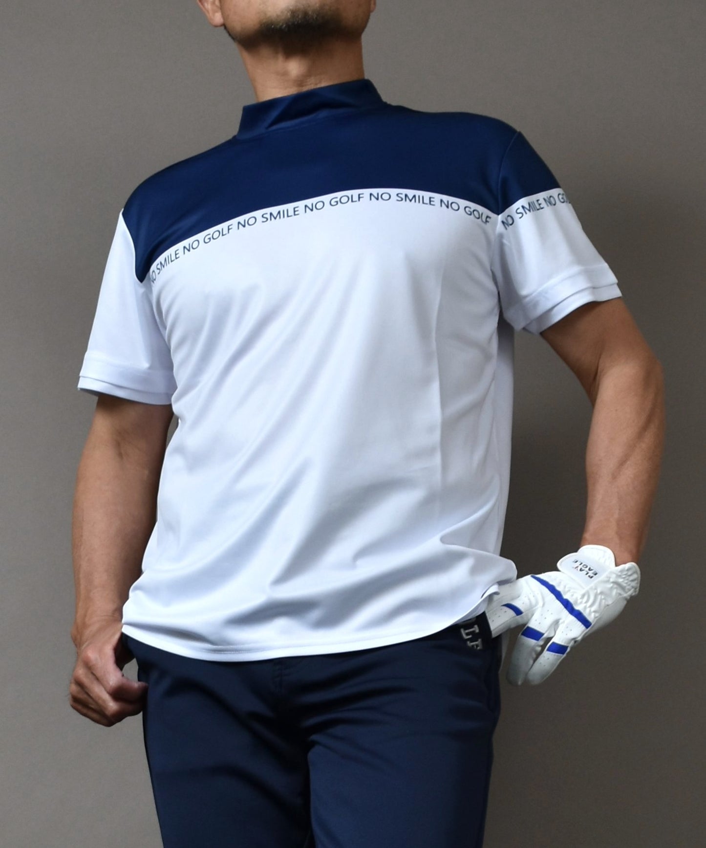 バイカラーモックネックゴルフシャツ(CG-HT5001S)