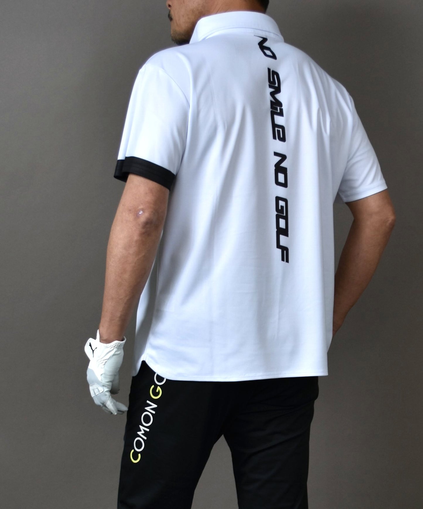 バックプリント&前立てプリント半袖ゴルフポロシャツ(CG-SP502S)