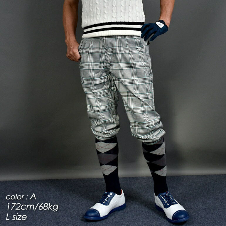 グレンチェックストレッチニッカボッカーズパンツ(CG-17004L)
