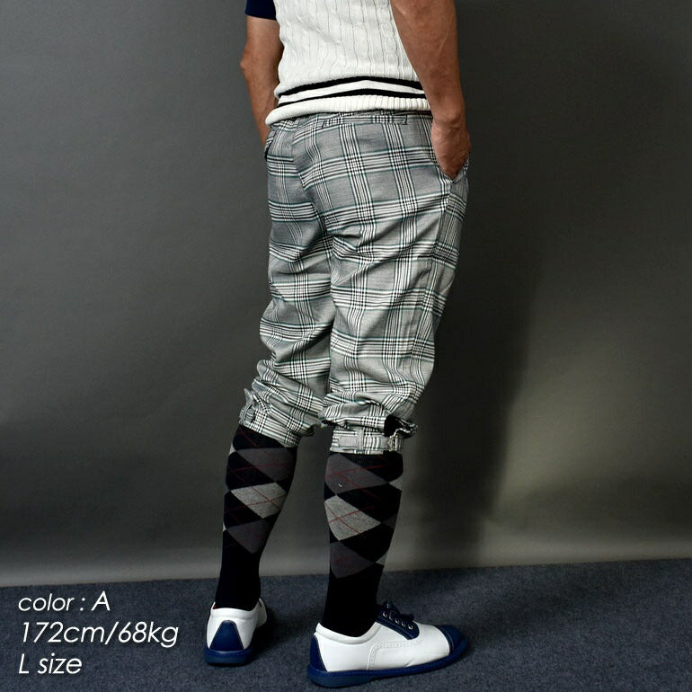 グレンチェックストレッチニッカボッカーズパンツ(CG-17004L)