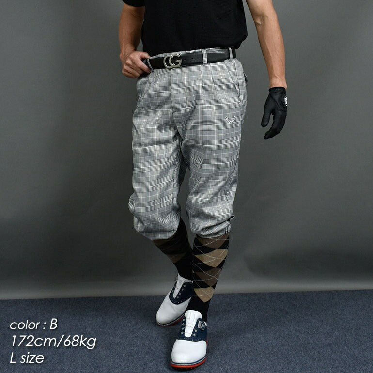 グレンチェックストレッチニッカボッカーズパンツ(CG-17004L)