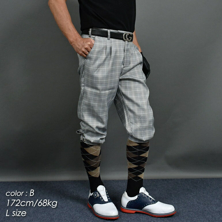 グレンチェックストレッチニッカボッカーズパンツ(CG-17004L)