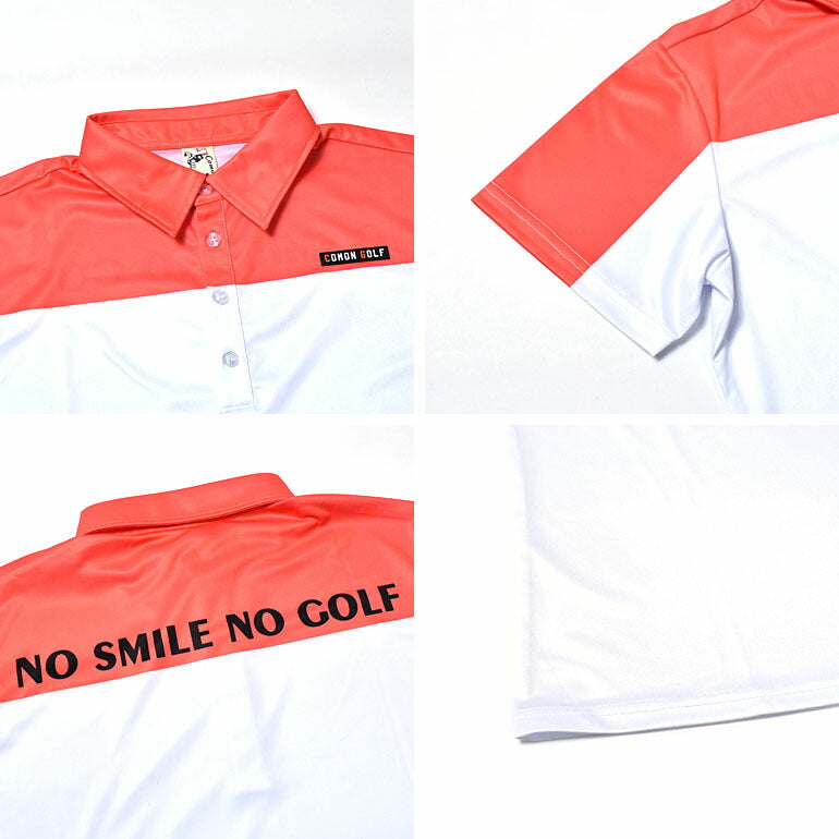 ネオンカラー切替吸水速乾ドライ半袖ゴルフポロシャツ(CG-SP409S)