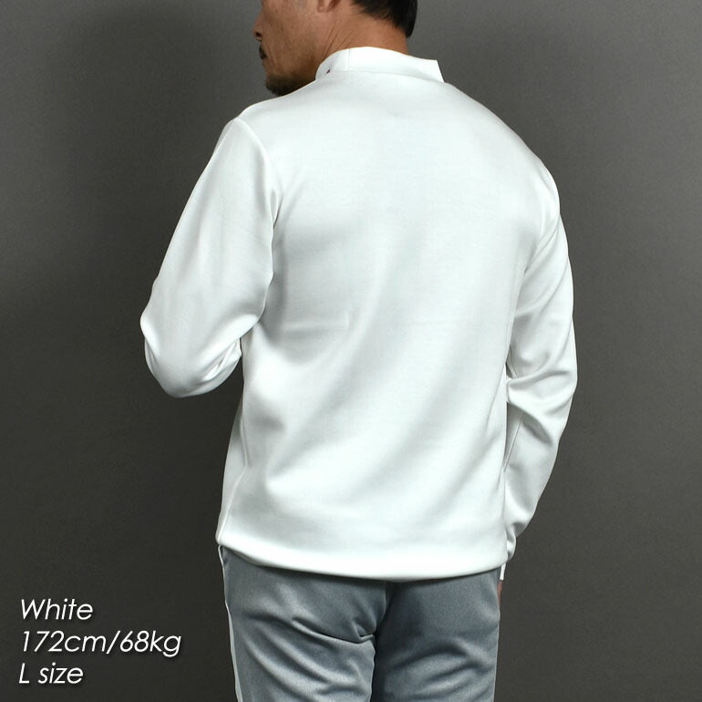 やわらかポンチ素材長袖モックネックゴルフシャツ(CG-ST4011)
