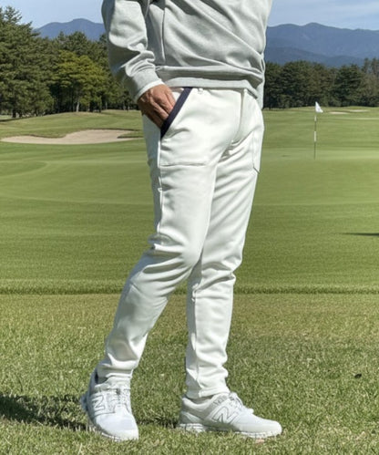 裏フリースボンディングポケットラインストレッチテーパードゴルフパンツ(CG-22026)