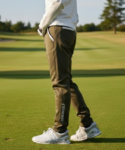人気No1！新色カーキー入荷　ポンチ素材アンクル丈テーパードゴルフパンツ(CG-25010)