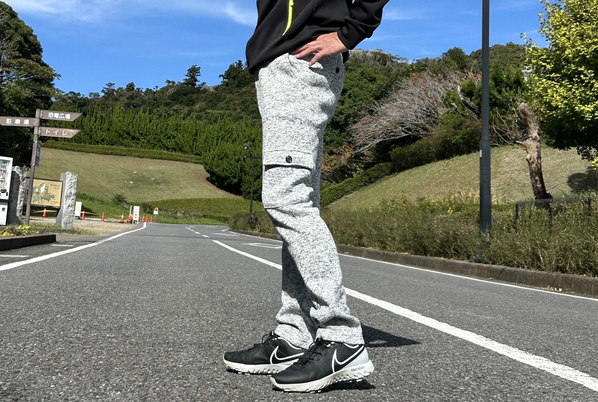 新品 ラッセルノ コⒽバット ポケット カモフラ ゴルフパンツ (5/L) h TopIsm（トップイズム） ゴルフ 裏起毛フリース チェック カモフラ柄