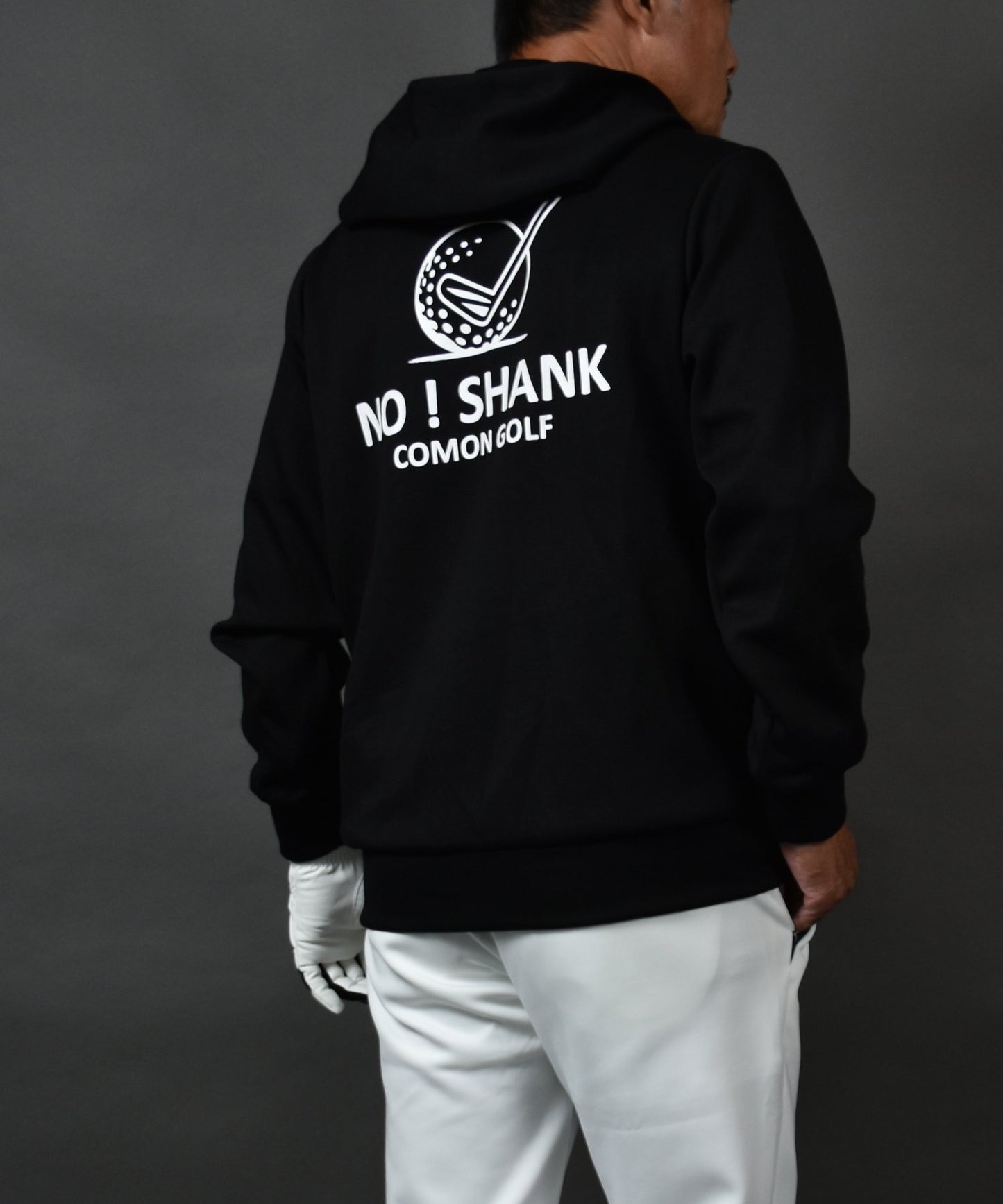 プリント入り ポンチスウェット素材 フーディーゴルフジャケット(CG-JK5012)