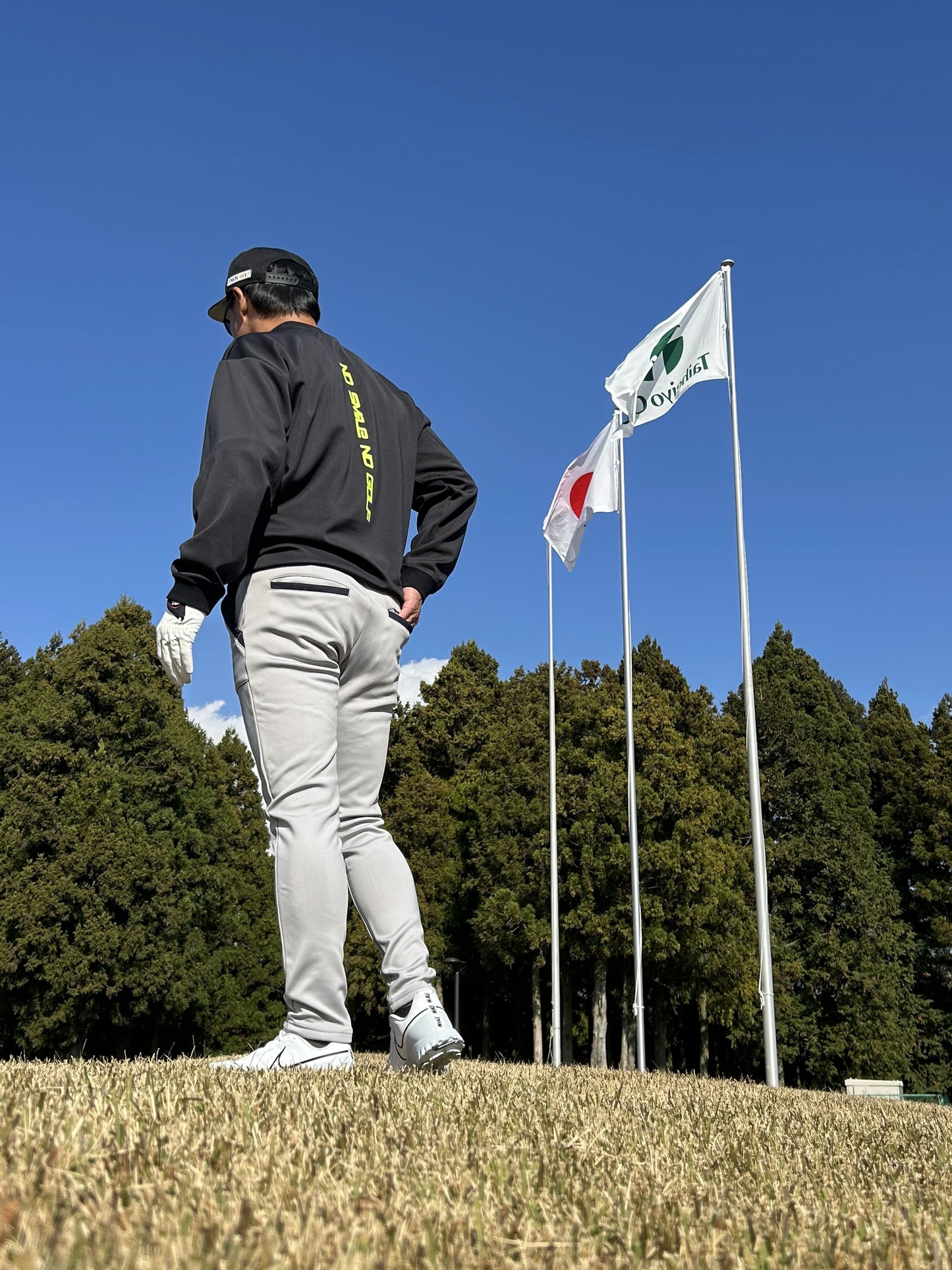 年末年始も発送！防寒裏フリースボンディングポケットラインストレッチテーパードゴルフパンツ(CG-22026)