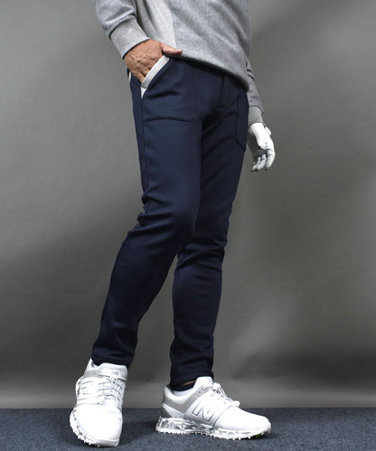 裏フリースボンディングポケットラインストレッチテーパードゴルフパンツ(CG-22026)