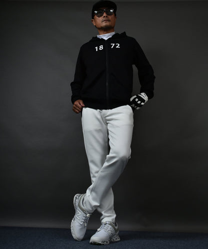 プリント入り ポンチスウェット素材 フーディーゴルフジャケット(CG-JK5012)