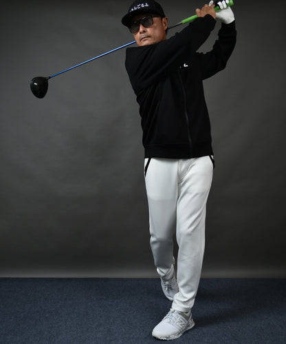 プリント入り ポンチスウェット素材 フーディーゴルフジャケット(CG-JK5012)