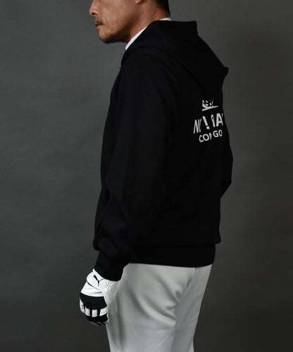 プリント入り ポンチスウェット素材 フーディーゴルフジャケット(CG-JK5012)