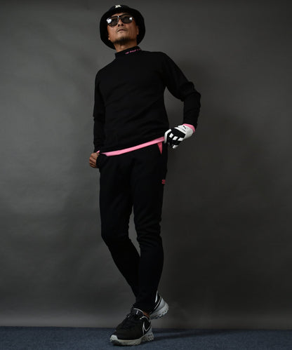 ポンチ素材 長袖モックネック&テーパードゴルフパンツ セットアップ(CG-SET4013E)