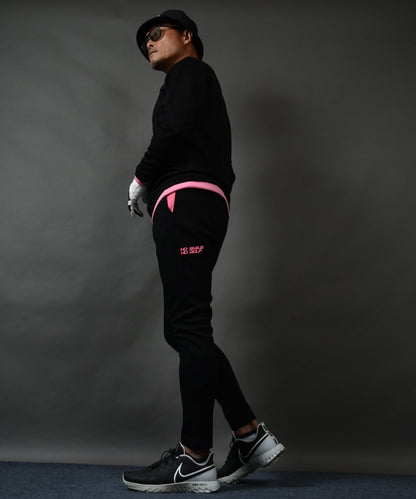 ポンチ素材 長袖モックネック&テーパードゴルフパンツ セットアップ(CG-SET4013E)