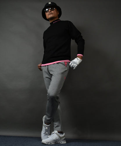 ポンチ素材 長袖モックネック&テーパードゴルフパンツ セットアップ(CG-SET4013F)