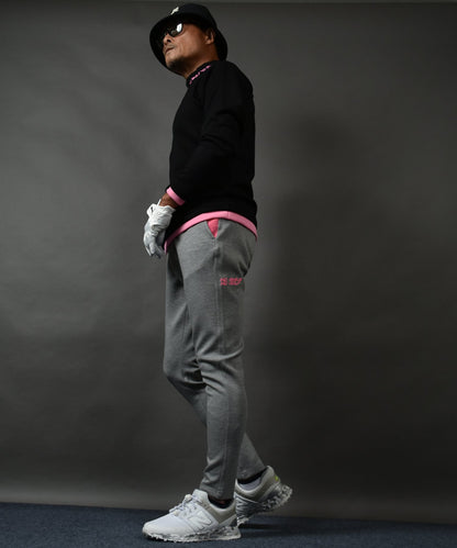 ポンチ素材 長袖モックネック&テーパードゴルフパンツ セットアップ(CG-SET4013F)