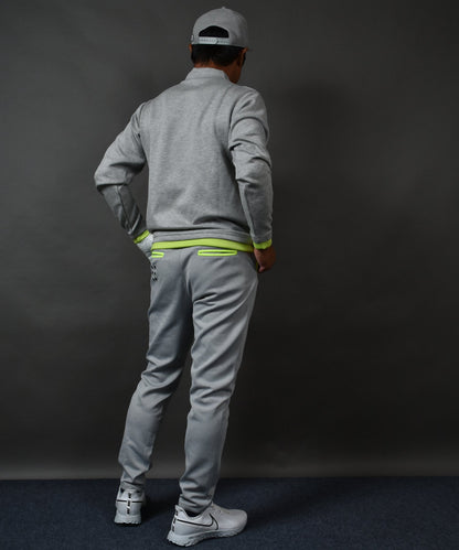 ポンチ素材 長袖モックネック&テーパードゴルフパンツ セットアップ(CG-SET4013A)