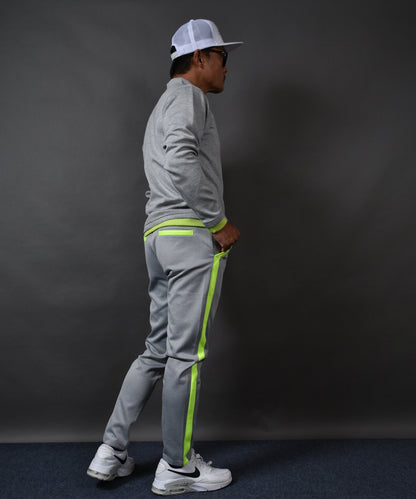 ポンチ素材 長袖モックネック&テーパードゴルフパンツ セットアップ(CG-SET4013C)