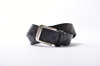 お得なアウトレット！ 合成皮革 PUレザー  シャドウチェックサイズ調整可能 ゴルフベルト(if-bt1723h)