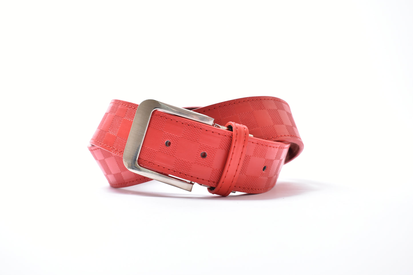 お得なアウトレット！ 合成皮革 PUレザー  シャドウチェックサイズ調整可能 ゴルフベルト(if-bt1723h)