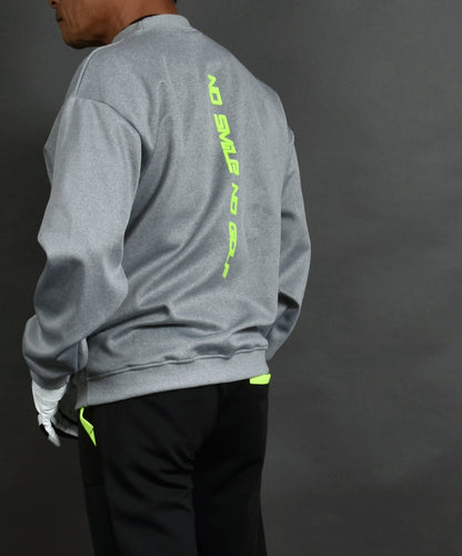 バックロゴ入りポンチ素材長袖モックネックゴルフプルオーバー(CG-LT4019)