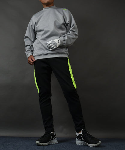 ポンチ素材バックロゴ入り長袖モックネック&テーパードゴルフパンツセットアップ(CG-SET4019A)