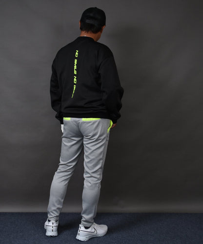 ポンチ素材バックロゴ入り長袖モックネック&テーパードゴルフパンツセットアップ(CG-SET4019C)