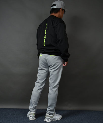 ポンチ素材バックロゴ入り長袖モックネック&テーパードゴルフパンツセットアップ(CG-SET4019D)