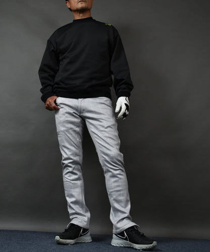 裏フリースボンディングウエストゴム入り総柄ゴルフパンツ(CG-A21033)