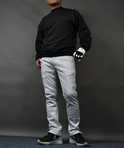 裏フリースボンディングウエストゴム入り総柄ゴルフパンツ(CG-A21033)