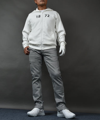 裏フリースボンディングウエストゴム入り総柄ゴルフパンツ(CG-A21033)