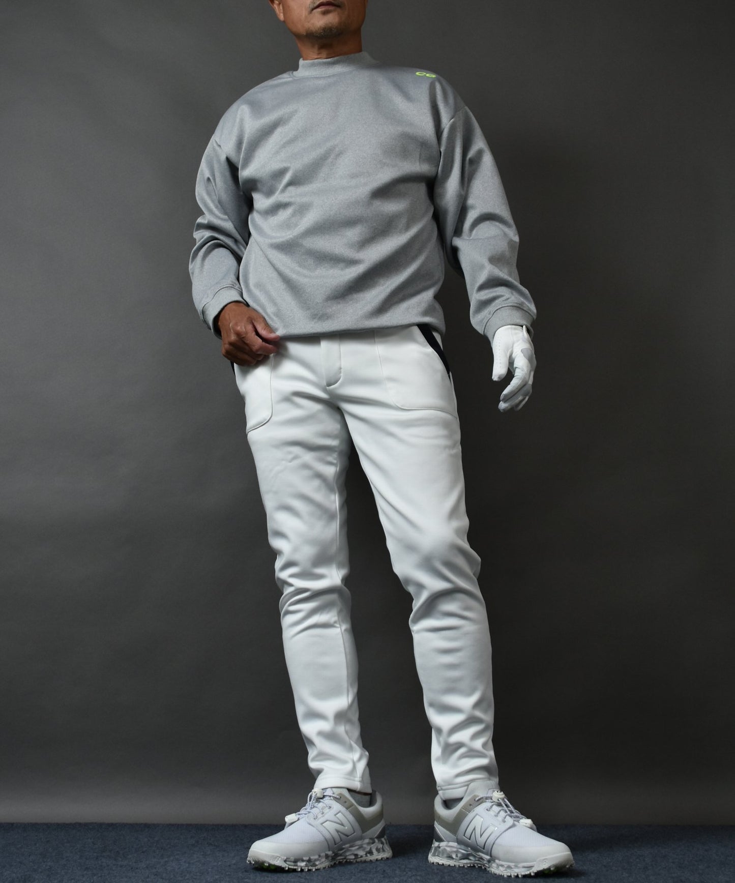 裏フリースボンディングポケットラインストレッチテーパードゴルフパンツ(CG-22026)