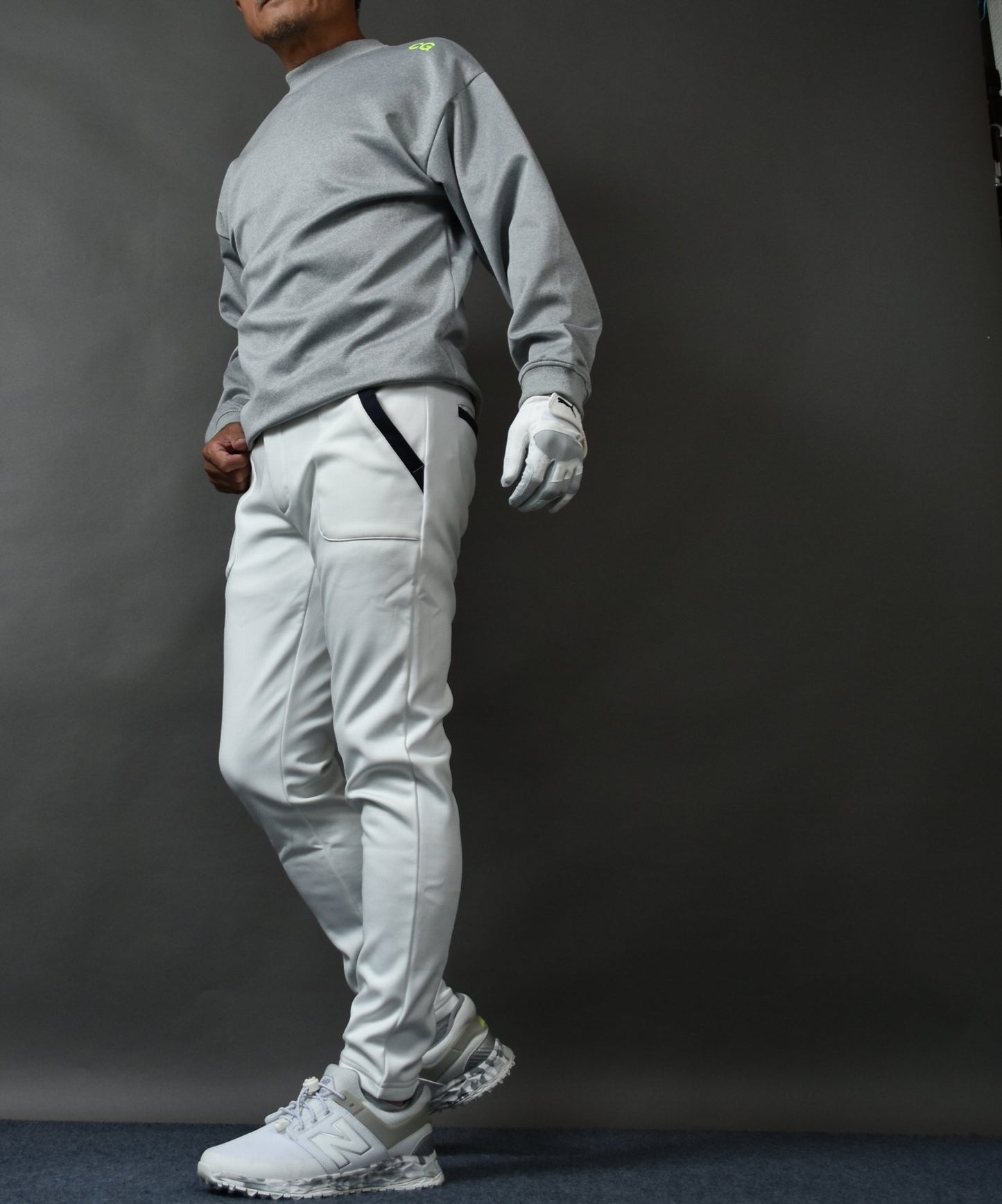 裏フリースボンディングポケットラインストレッチテーパードゴルフパンツ(CG-22026)