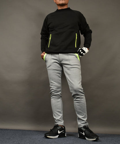 裏フリースボンディングポケットラインストレッチテーパードゴルフパンツ(CG-22026)