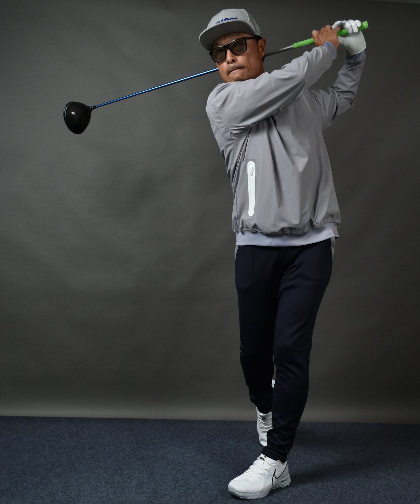 裏フリースボンディングポケットラインストレッチテーパードゴルフパンツ(CG-22026)