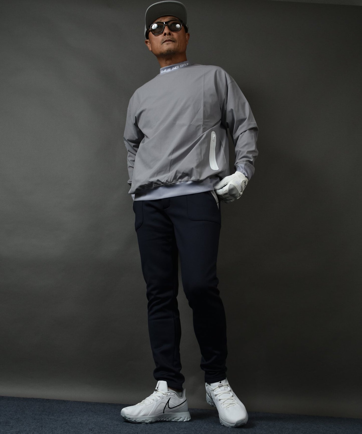 裏フリースボンディングポケットラインストレッチテーパードゴルフパンツ(CG-22026)