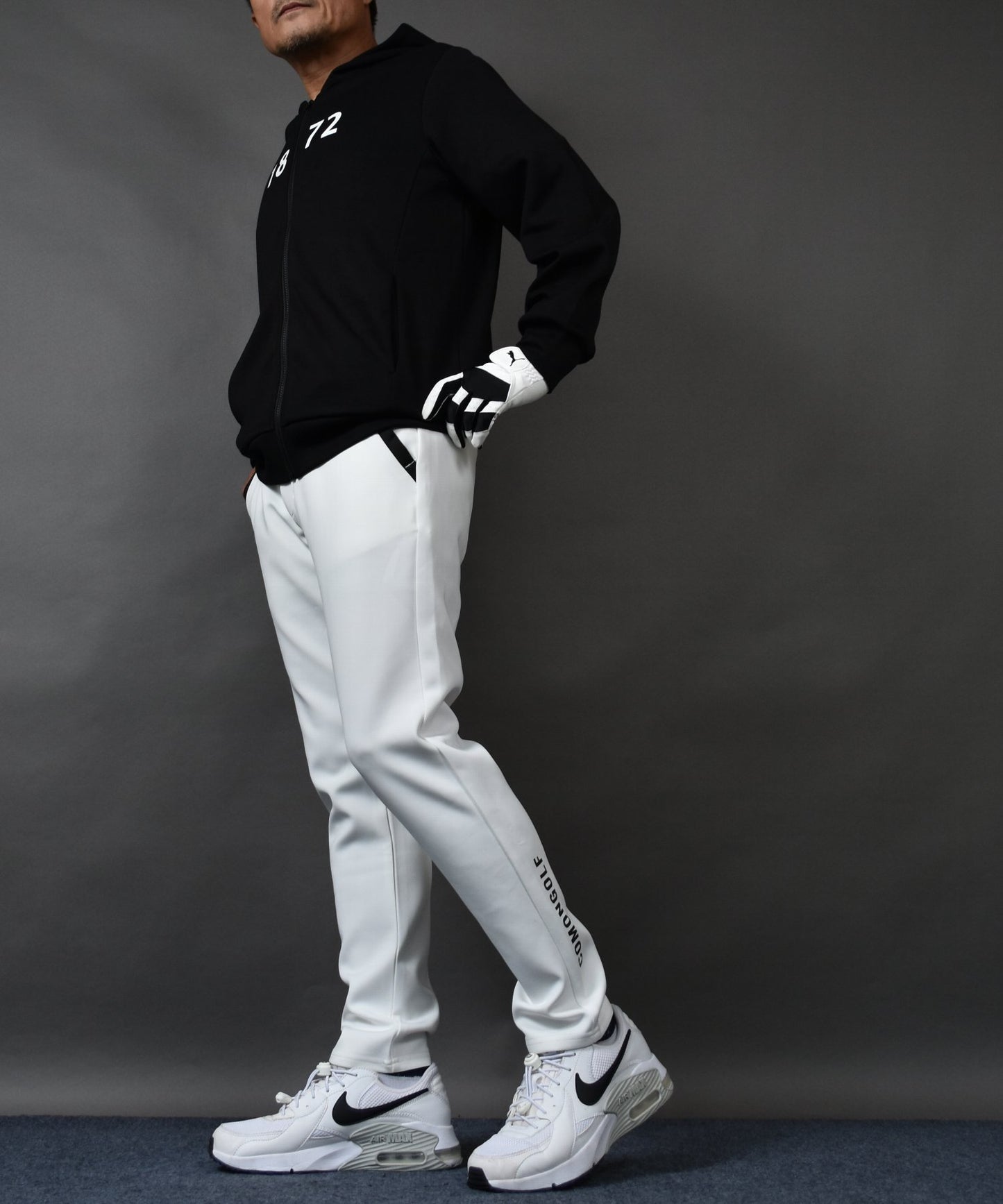 No1人気！ポンチ素材アンクル丈テーパードゴルフパンツ(CG-25010)