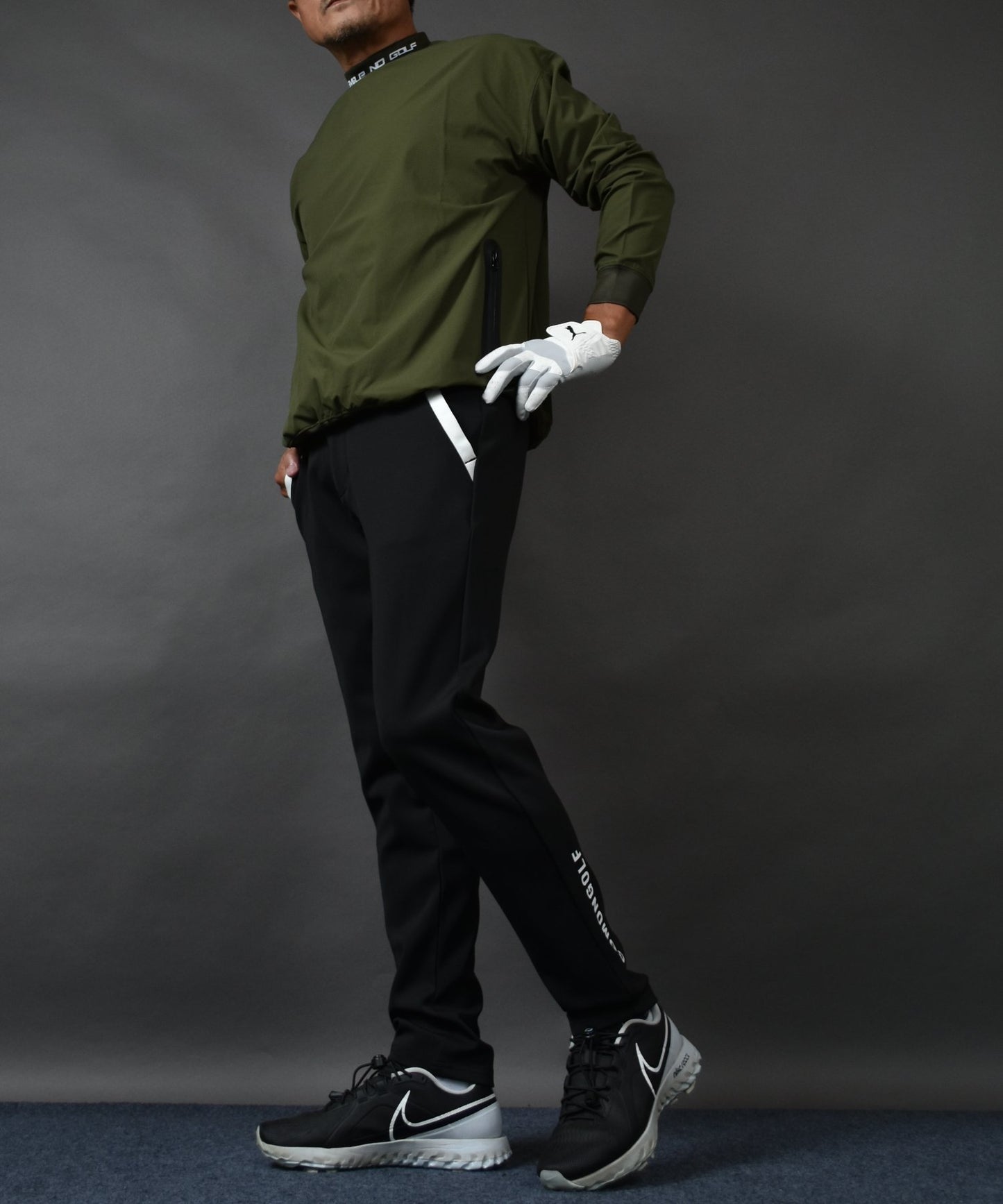 No1人気！ポンチ素材アンクル丈テーパードゴルフパンツ(CG-25010)