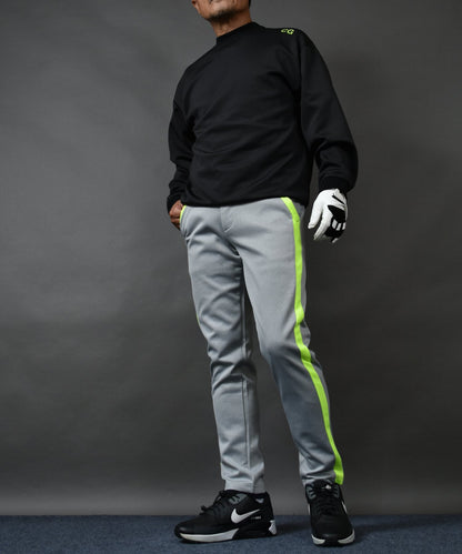 ポンチ素材ライン入りテーパードゴルフパンツ(CG-21013ST)