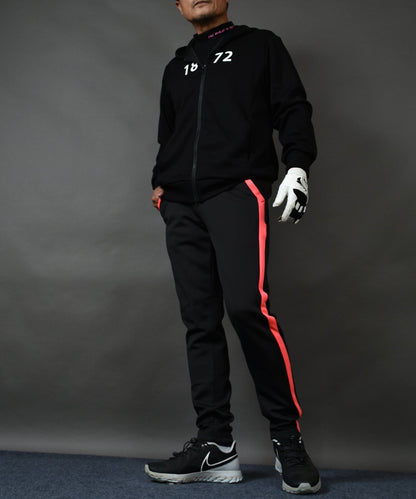 ポンチ素材ライン入りテーパードゴルフパンツ(CG-21013ST)