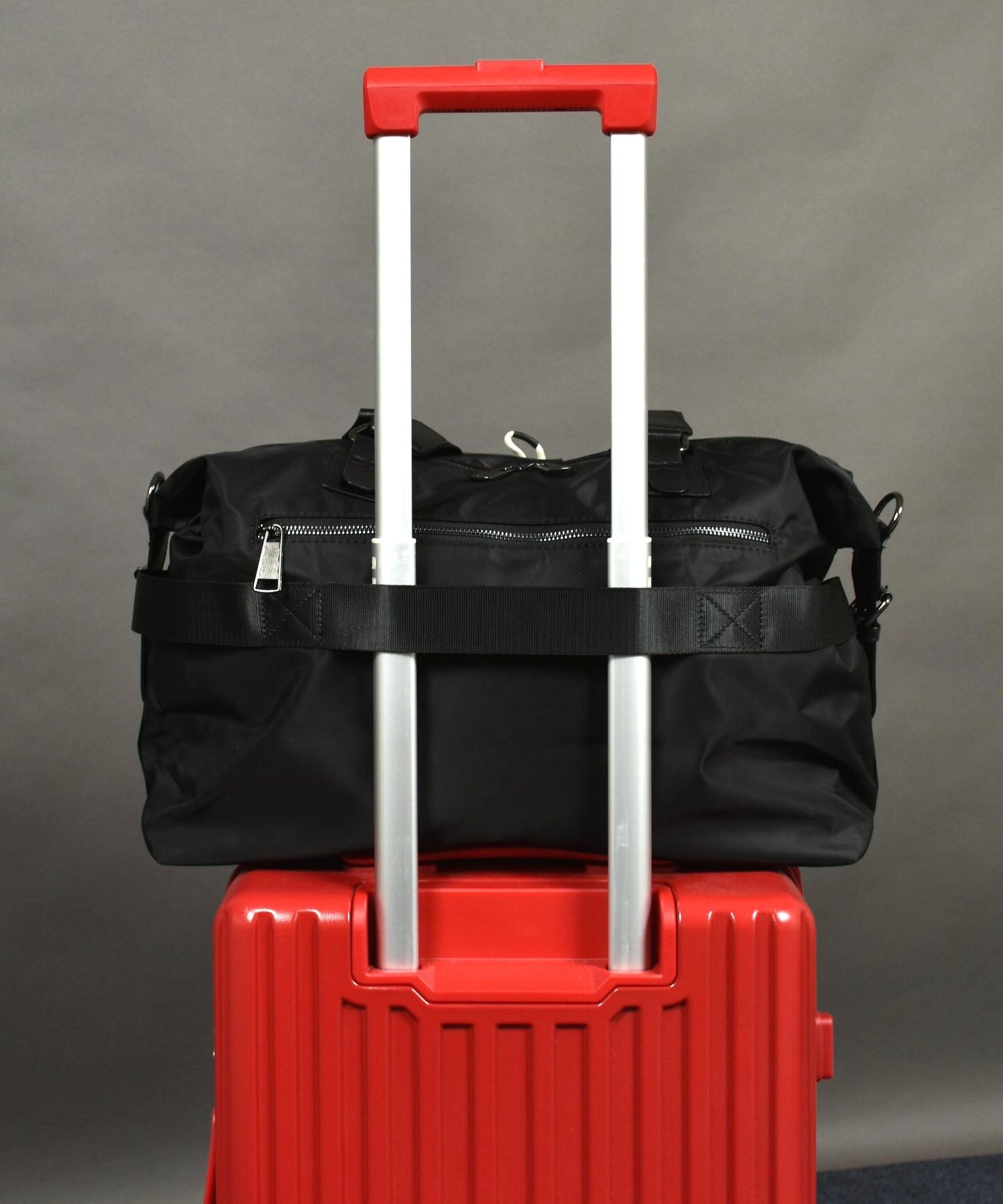 スーツケースに掛けられるワッペンデザインキャリーオン2WAYボストンバッグ(CG-AB51102)