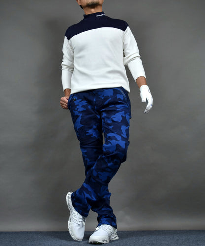 丈夫なカツラギストレッチ素材 美脚総柄ゴルフパンツ(CG-NF1702)