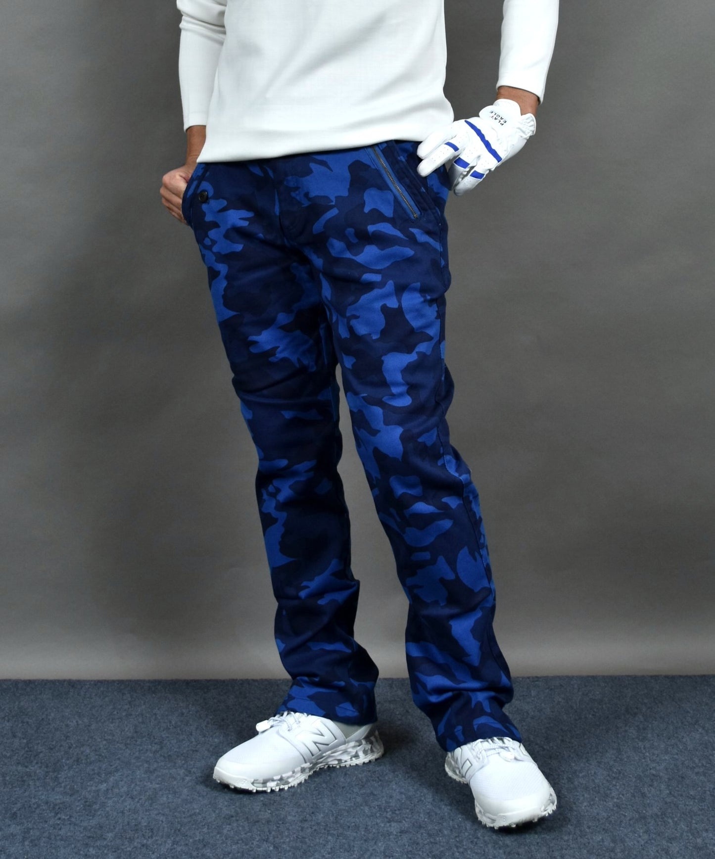 丈夫なカツラギストレッチ素材 美脚総柄ゴルフパンツ(CG-NF1702)