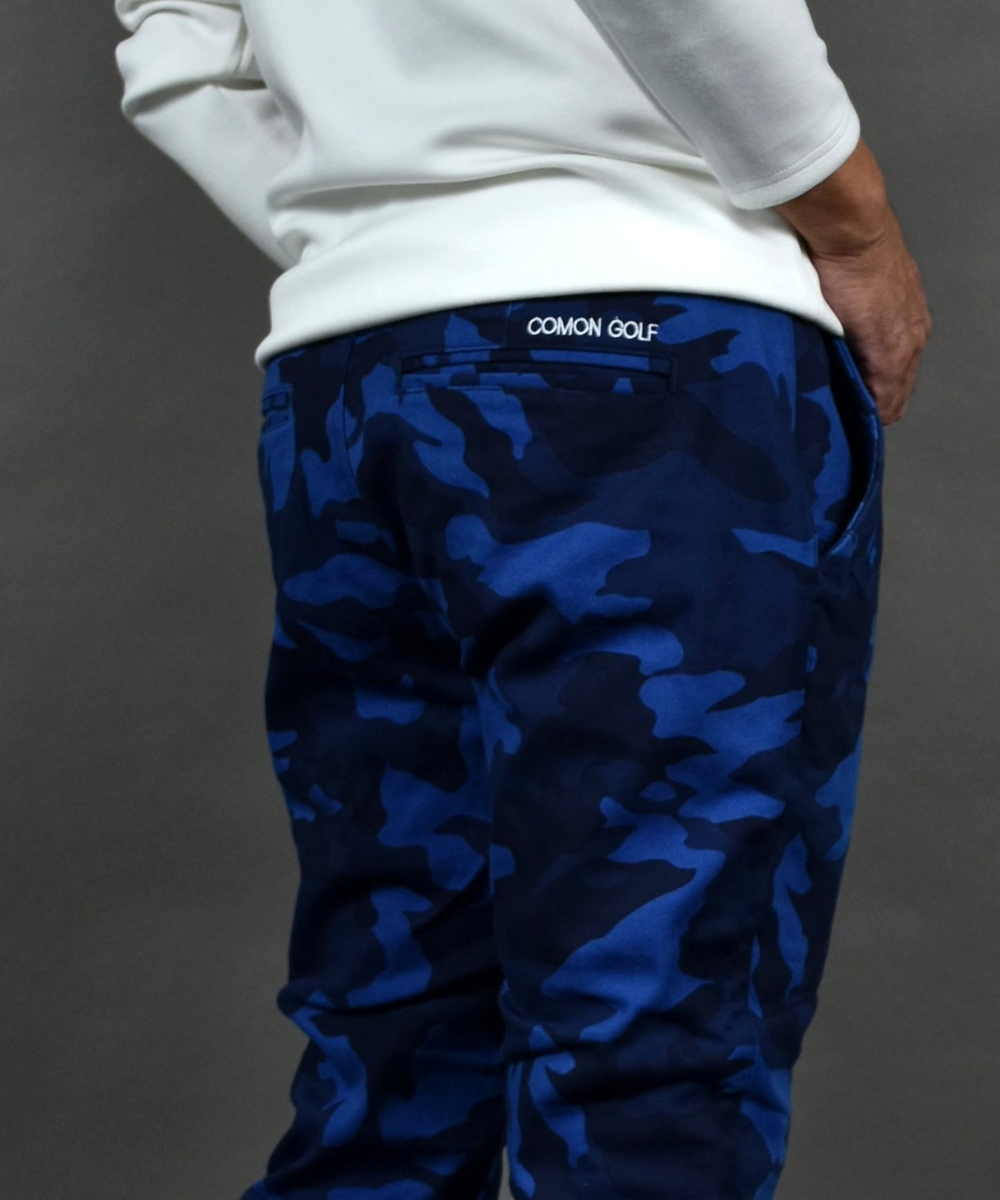 丈夫なカツラギストレッチ素材 美脚総柄ゴルフパンツ(CG-NF1702)