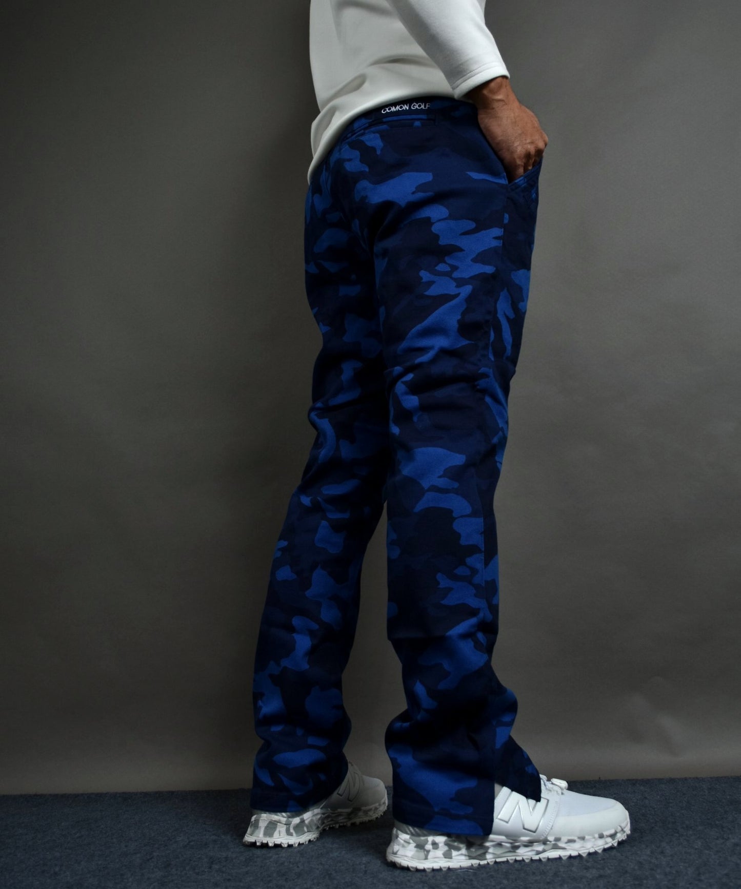 丈夫なカツラギストレッチ素材 美脚総柄ゴルフパンツ(CG-NF1702)