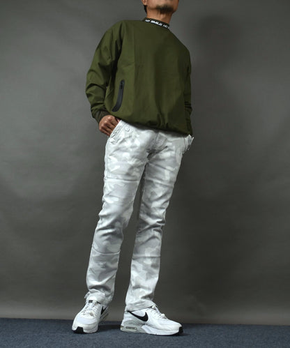 丈夫なカツラギストレッチ素材 美脚総柄ゴルフパンツ(CG-NF1702)