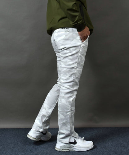 丈夫なカツラギストレッチ素材 美脚総柄ゴルフパンツ(CG-NF1702)