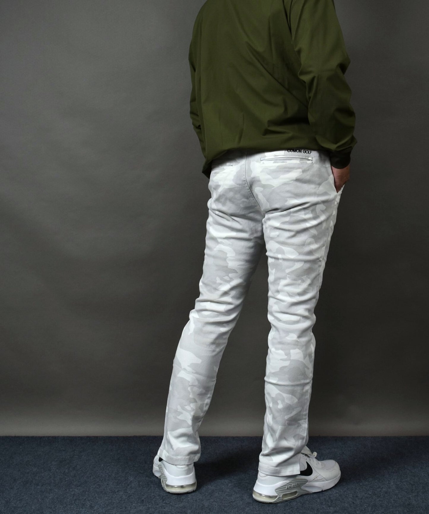 丈夫なカツラギストレッチ素材 美脚総柄ゴルフパンツ(CG-NF1702)